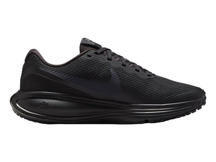 Tenis deportivos Nike Revolution 8 en color negro y antracita con malla transpirable y suela de espuma.