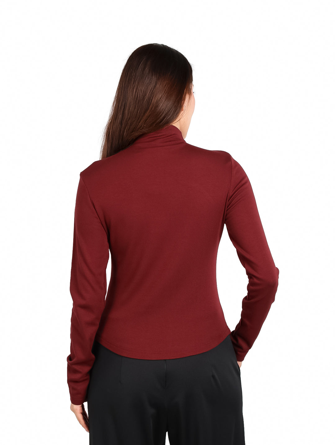 Blusa HS Manga Larga Tinto para Mujer