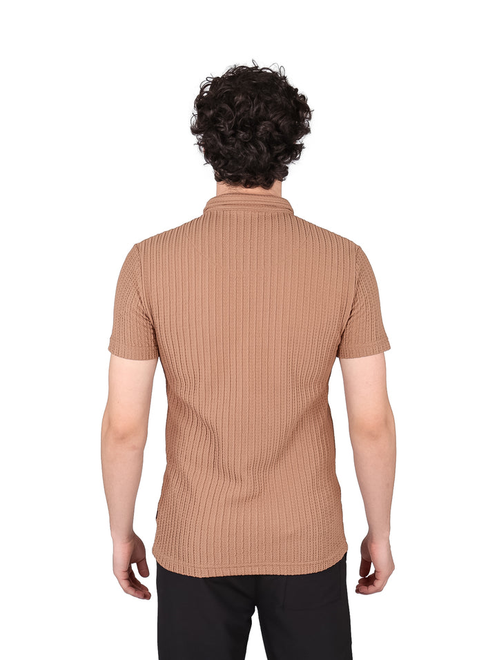 Playera Polo Authentic Lyon Color Kaki para Hombre