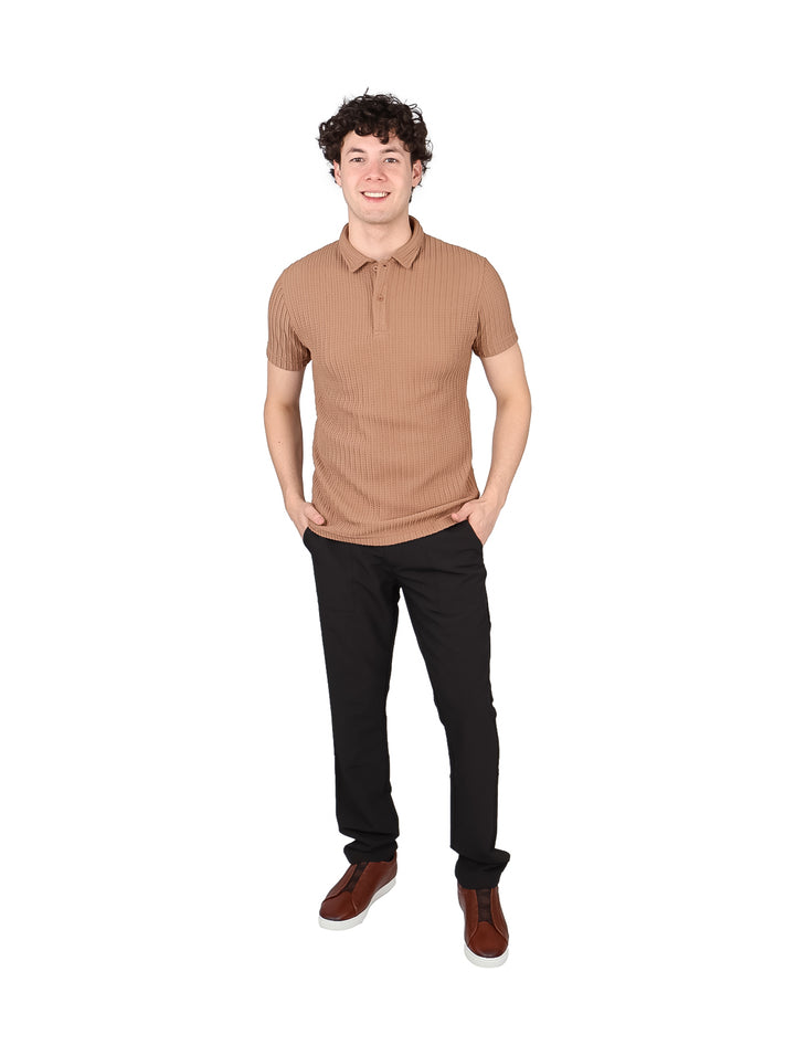 Playera Polo Authentic Lyon Color Kaki para Hombre