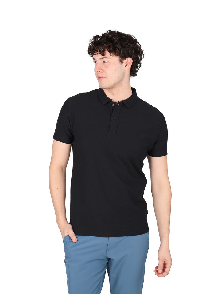 Playera Polo Authentic Lyon Negro para Hombre