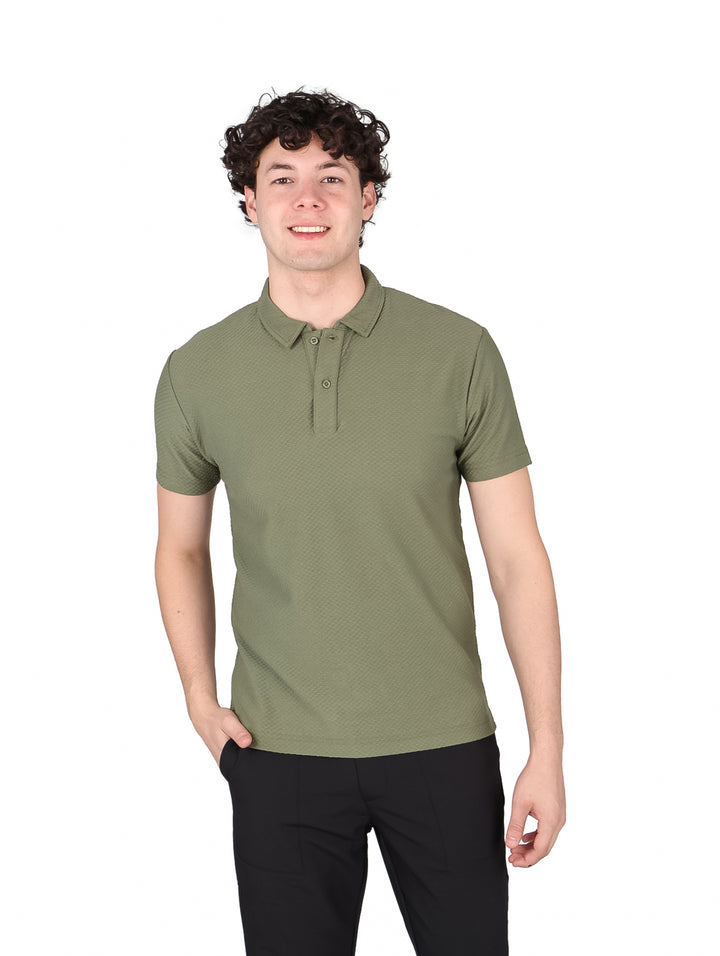 Playera Polo Authentic Lyon Color Olivo para Hombre