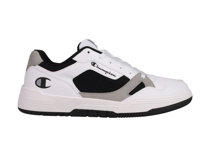 Tenis Champion Heritage Lore Skate color blanco con detalles en negro y gris.