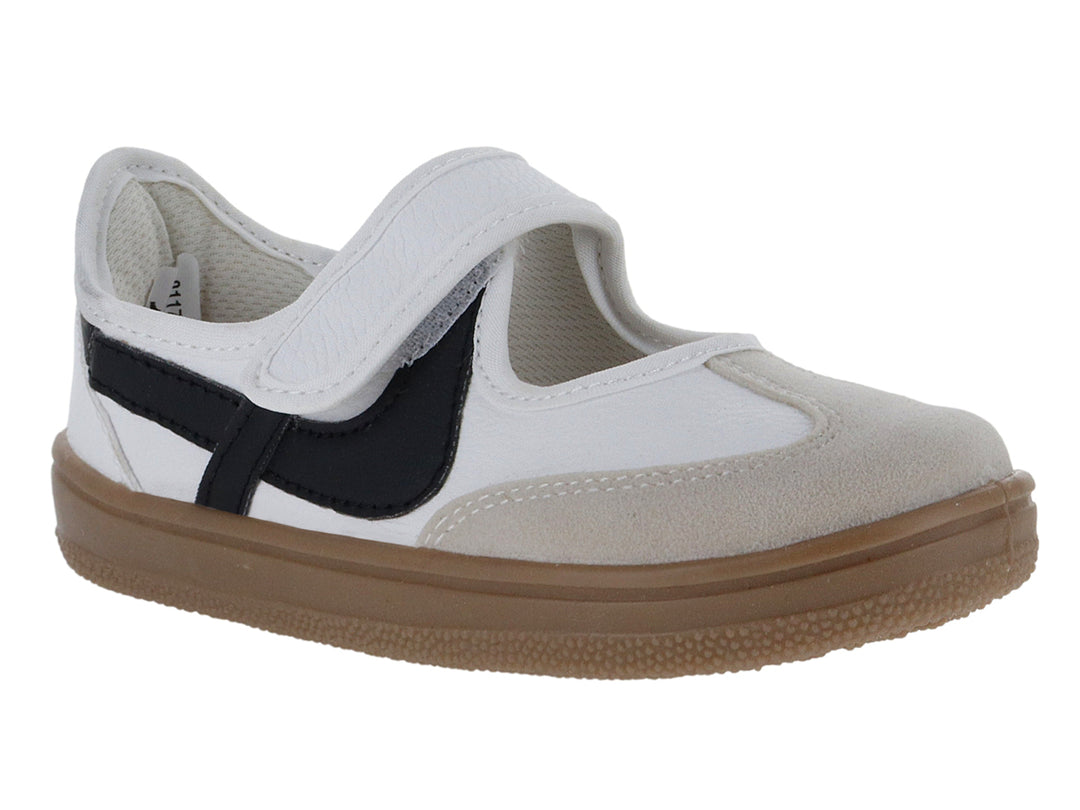 Tenis Panam Blanco y Negro para Niña