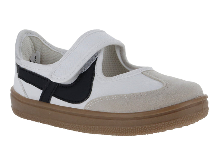 Tenis Panam Blanco y Negro para Niña