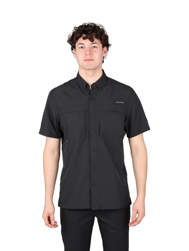 Camisa Eddie Bauer Rainier Ripstop Negro para Hombre