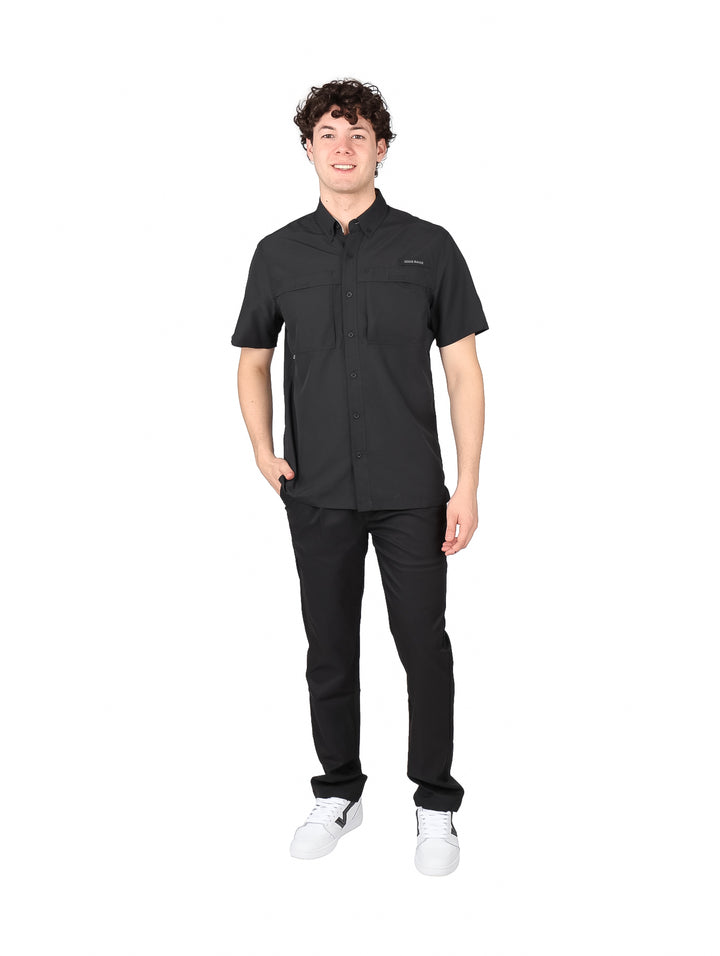 Camisa Eddie Bauer Rainier Ripstop Negro para Hombre