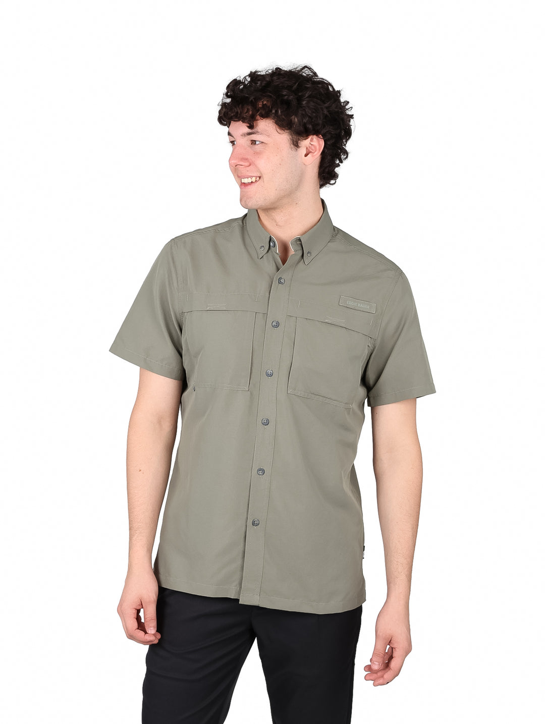 Camisa Eddie Bauer Rainier Ripstop Verde Oliva para Hombre