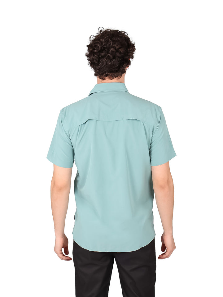 Camisa Eddie Bauer Atlas Exploration Verde Grisáceo para Hombre