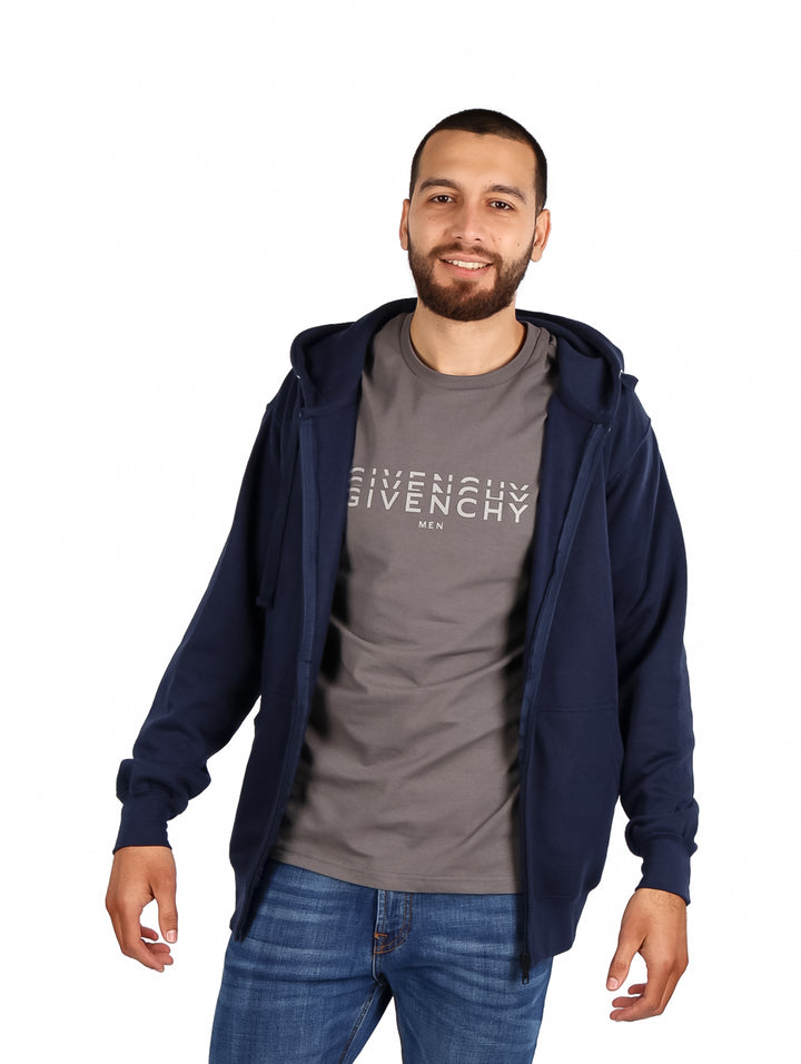 Sudadera Vertical Eagle Navy con Gorro para Hombre