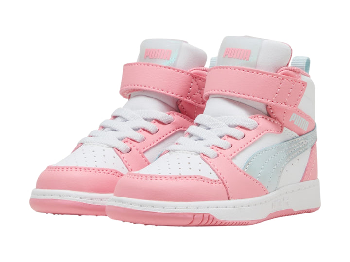 Tenis PUMA Rebound V6 Mid Multicolor para Niña