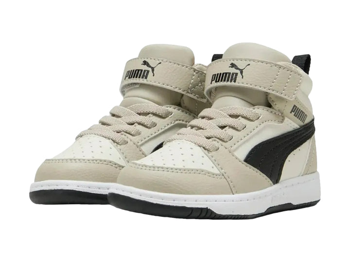 Tenis PUMA Rebound V6 Mid Beige para Niño