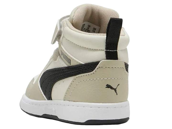 Tenis PUMA Rebound V6 Mid Beige para Niño