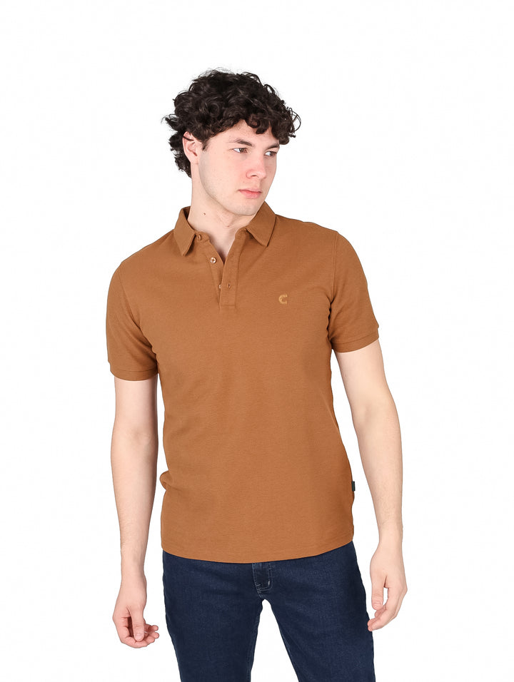 Playera Polo Carven Color Camel para Hombre