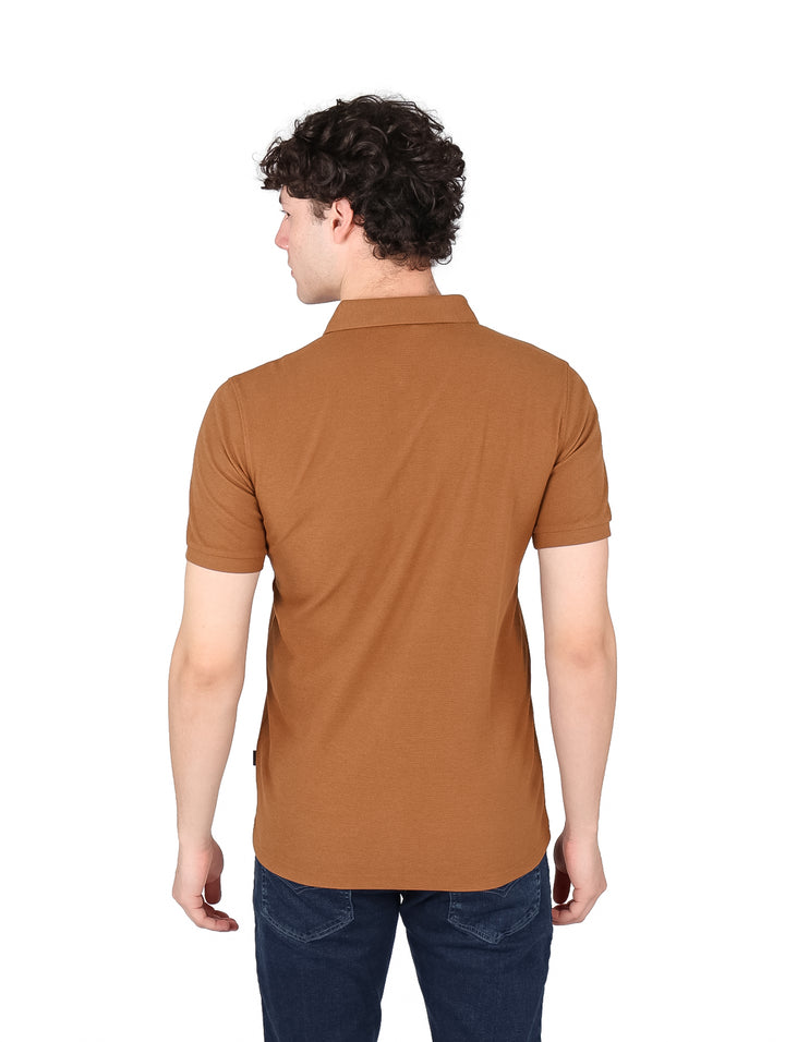 Playera Polo Carven Color Camel para Hombre