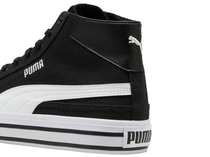 Tenis PUMA Court Classic Vulc Mid Negro y Blanco para Mujer