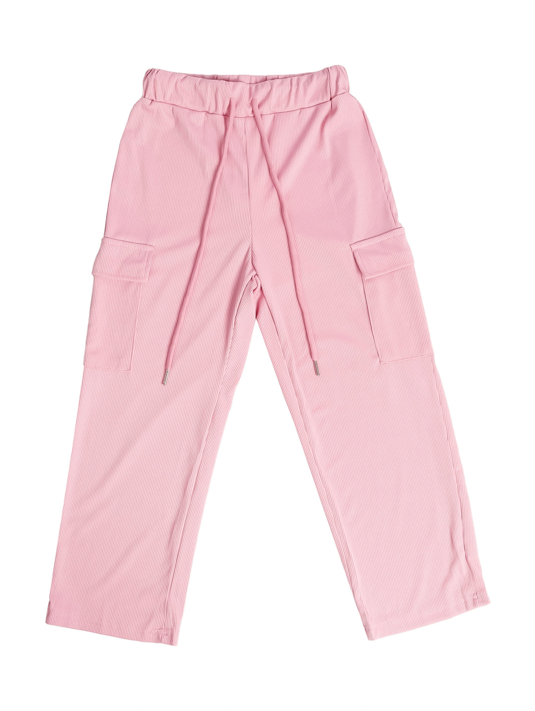 Chaqueta rosa de manga larga con cierre frontal para niña.
