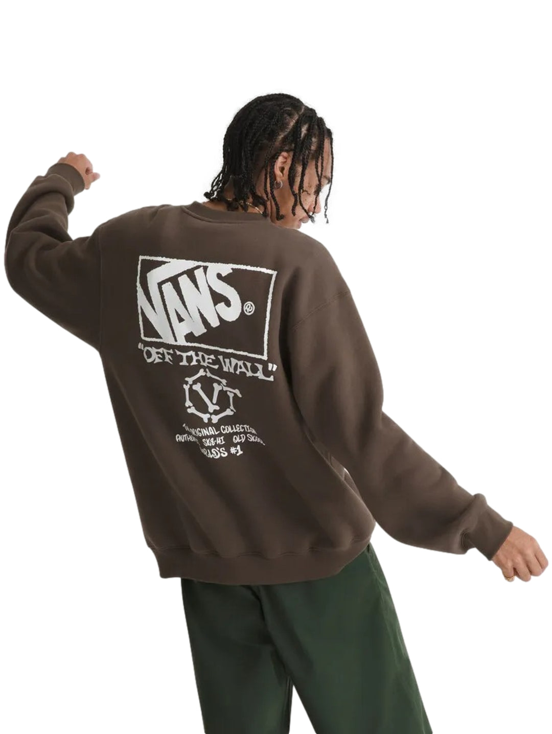 Sudadera Vans Circle Bones Coal Brown para Hombre