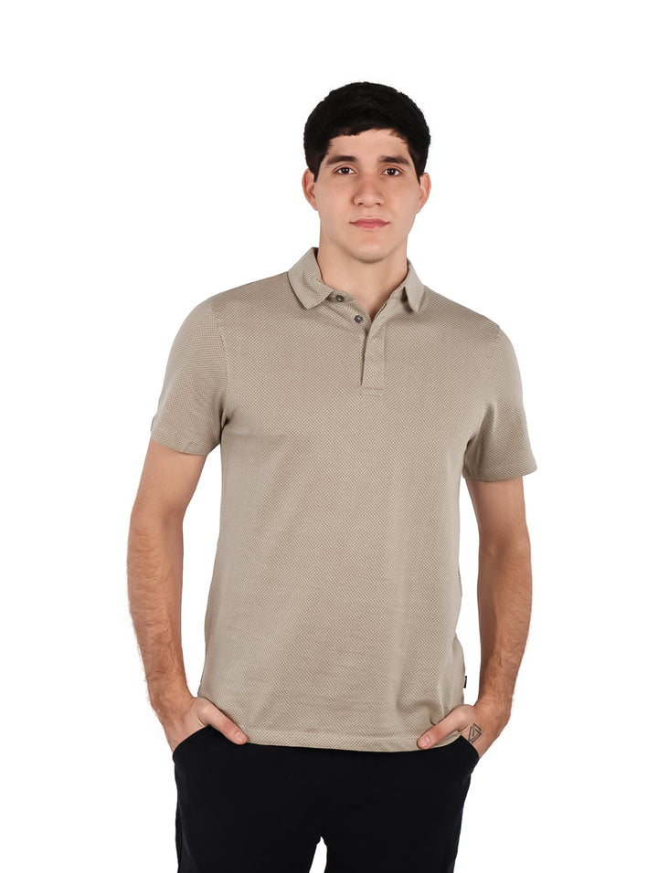 Playera Polo DKNY Café para Hombre