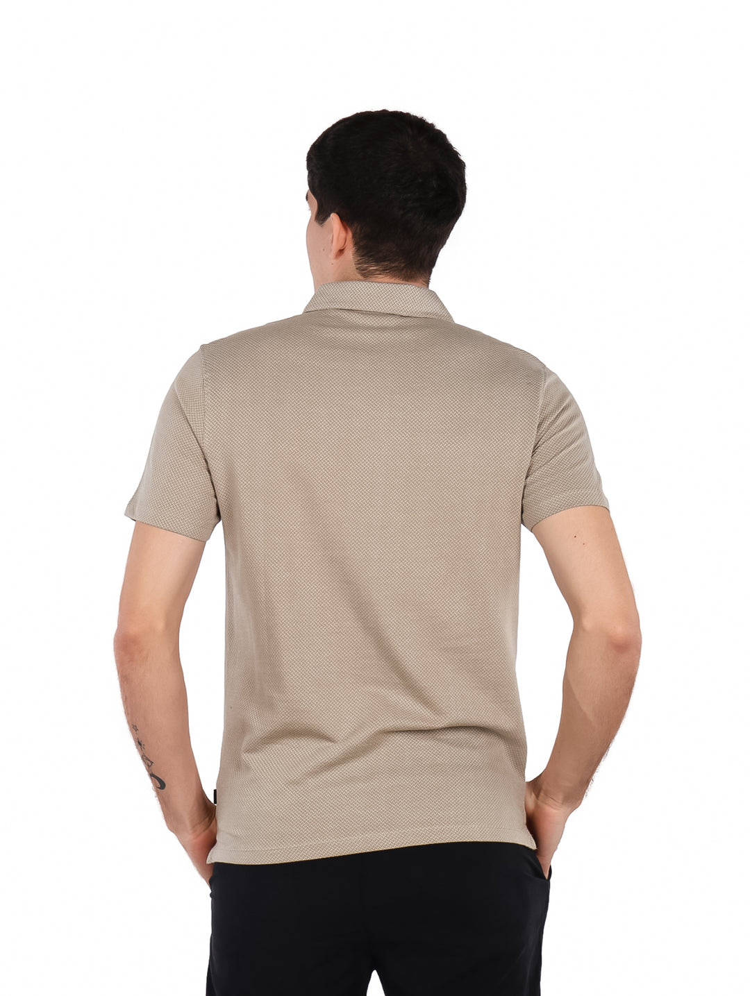 Playera Polo DKNY Café para Hombre