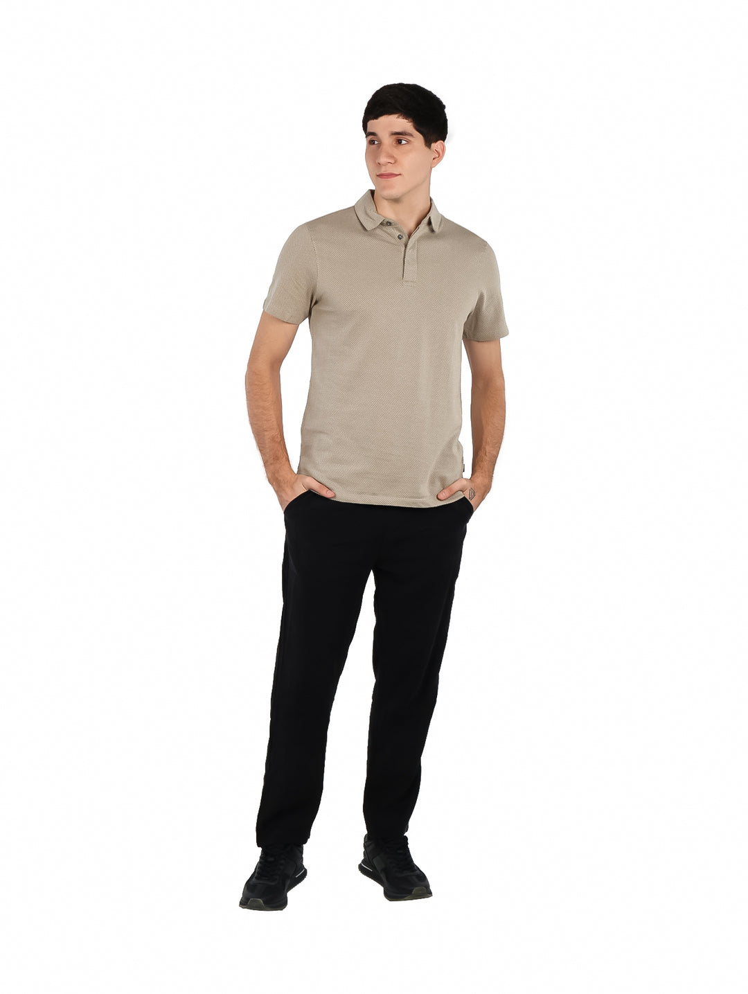 Playera Polo DKNY Café para Hombre
