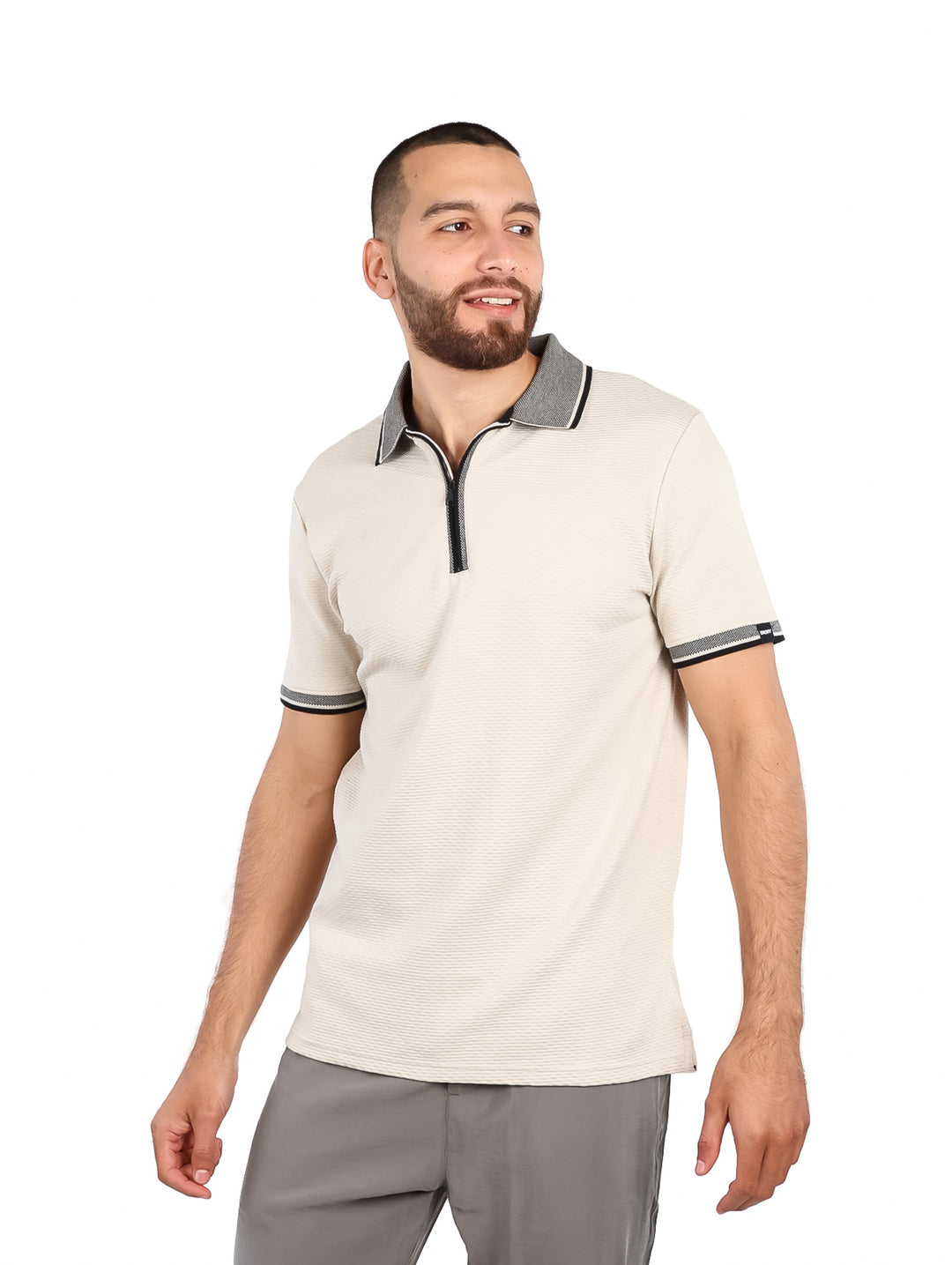 Playera Polo DKNY Color Beige para Hombre