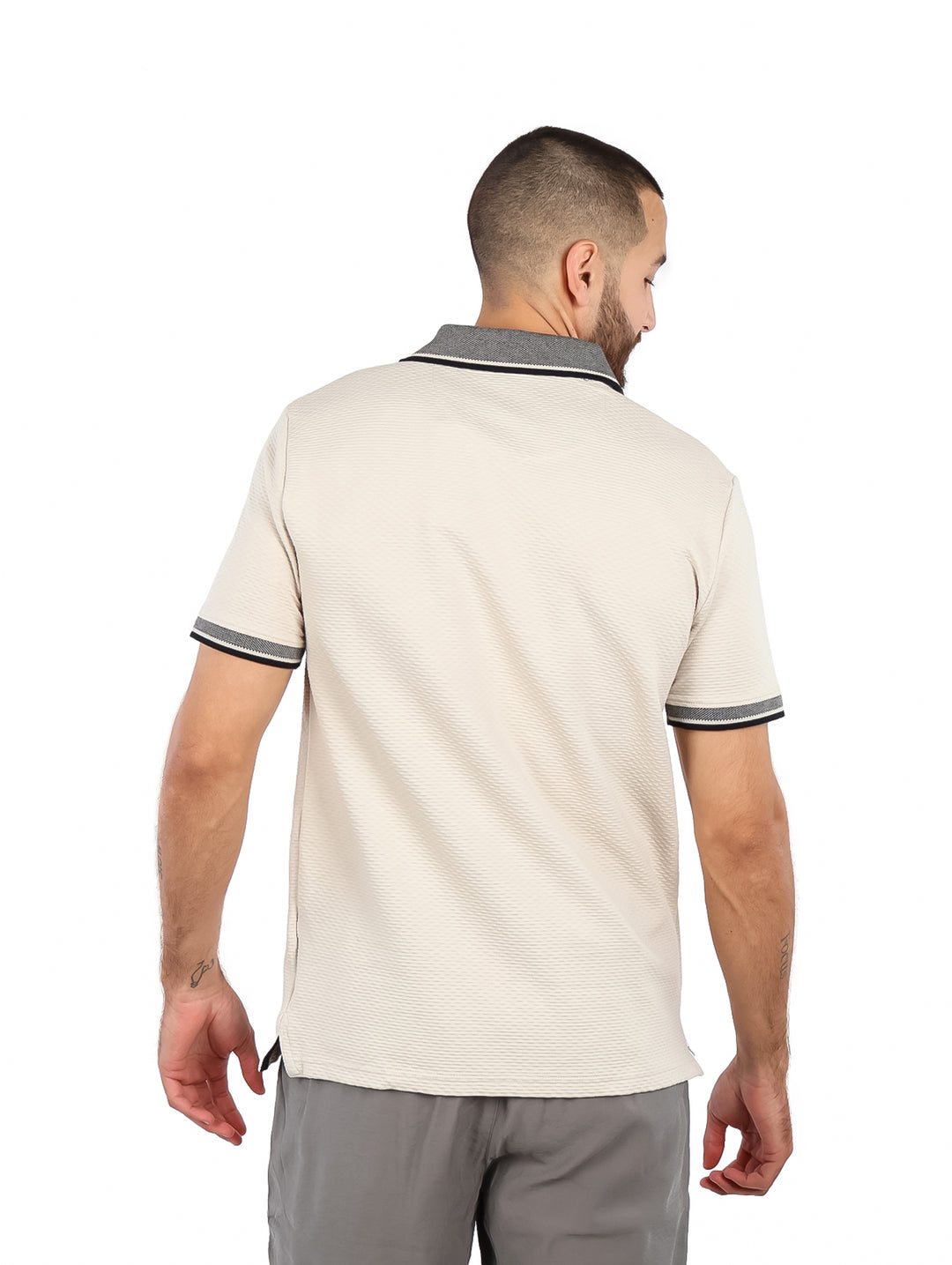 Playera Polo DKNY Color Beige para Hombre
