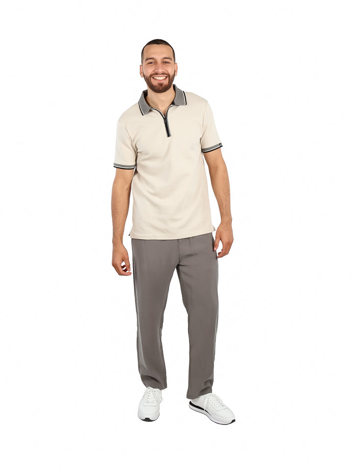 Playera Polo DKNY Color Beige para Hombre