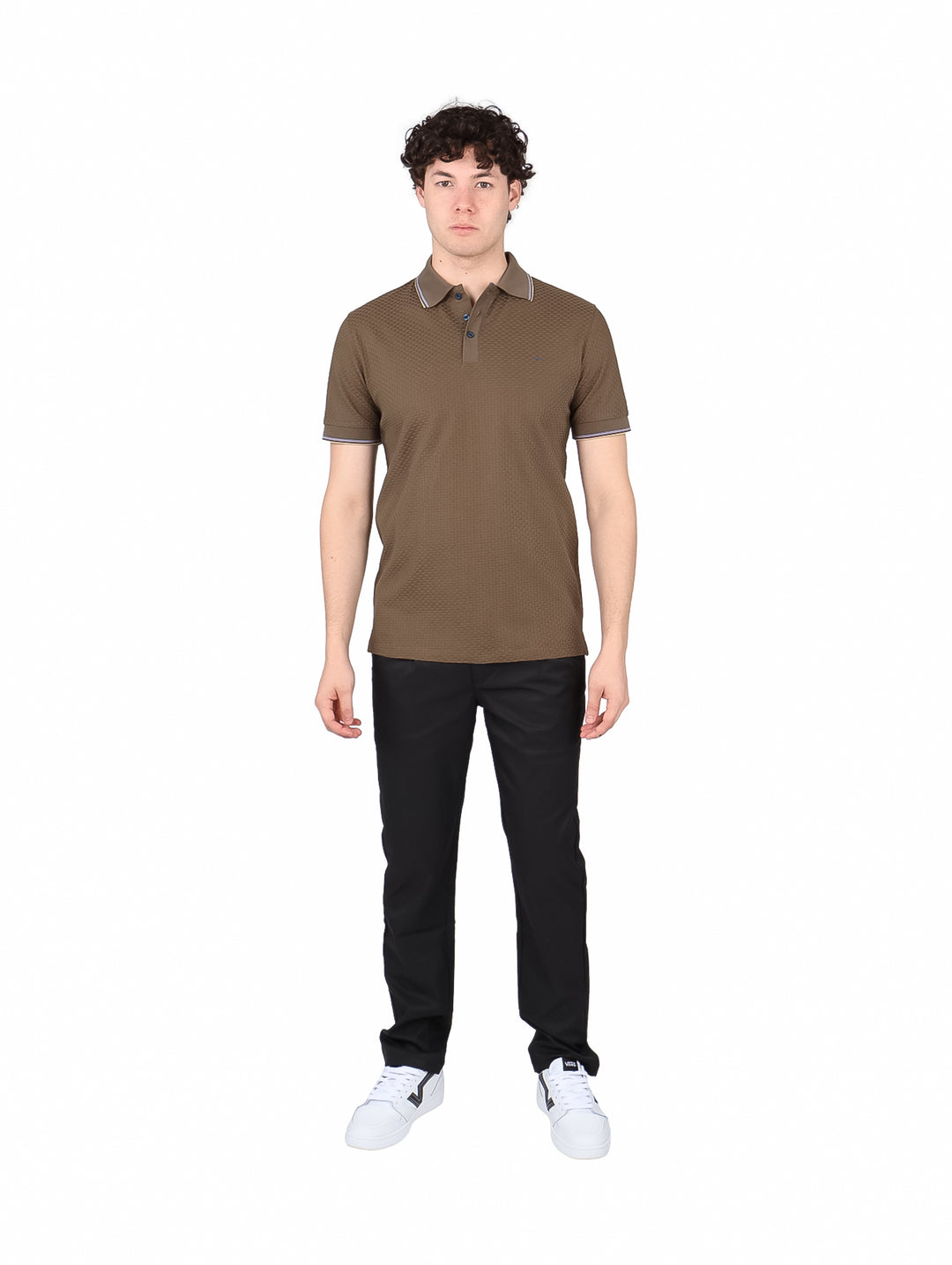 Playera Polo Carven Color Olivo para Hombre
