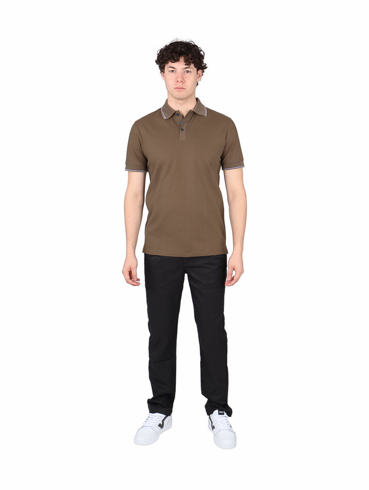 Playera Polo Carven Color Olivo para Hombre