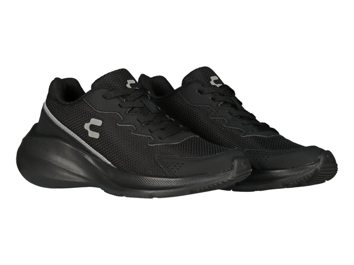Tenis Charly color negro con detalles en gris, diseño deportivo y casual con suela robusta.