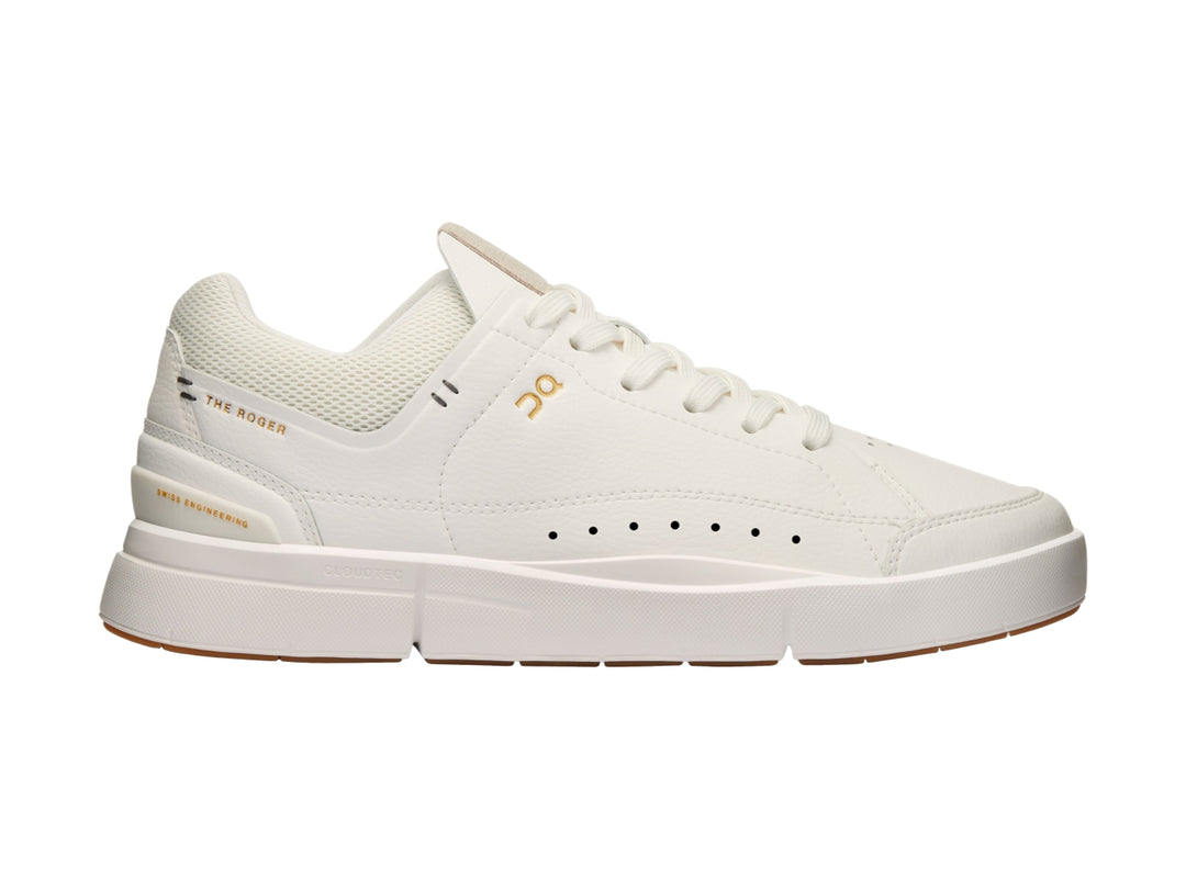 Tenis On Cloud The Roger Centre Court color blanco con suela color gum.