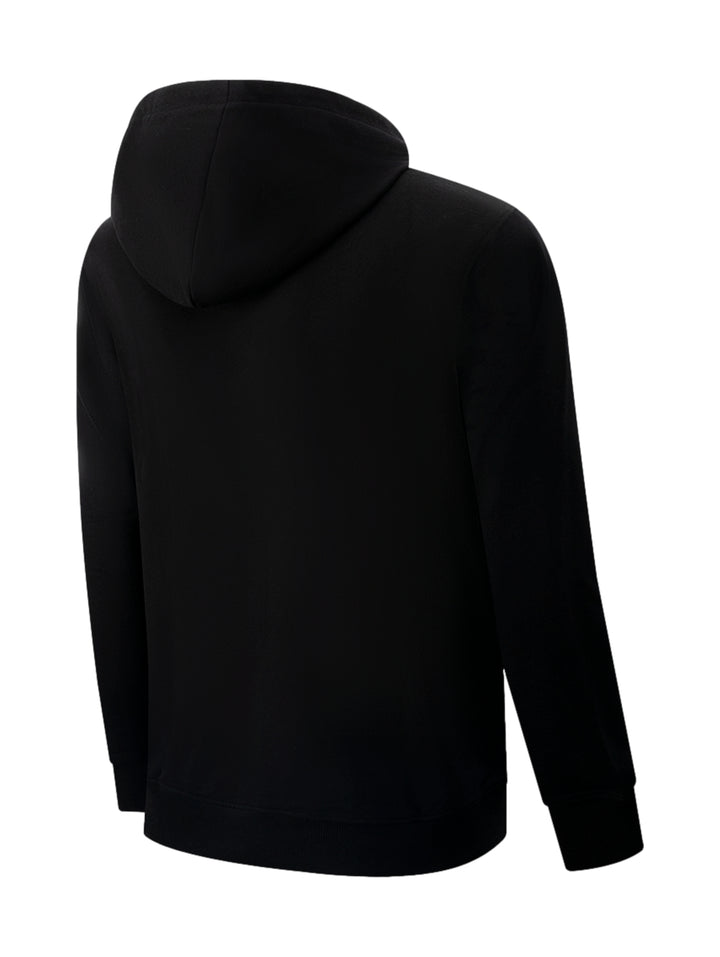 Sudadera negra con capucha y logotipo de la NBA en el centro.