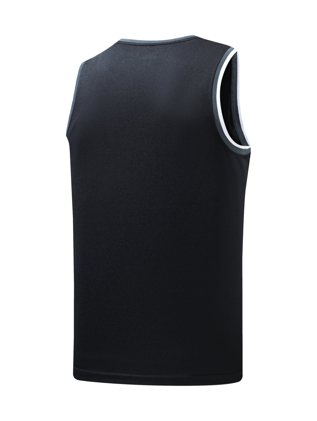 Camiseta sin mangas negra con logotipo de la NBA en blanco en el pecho.