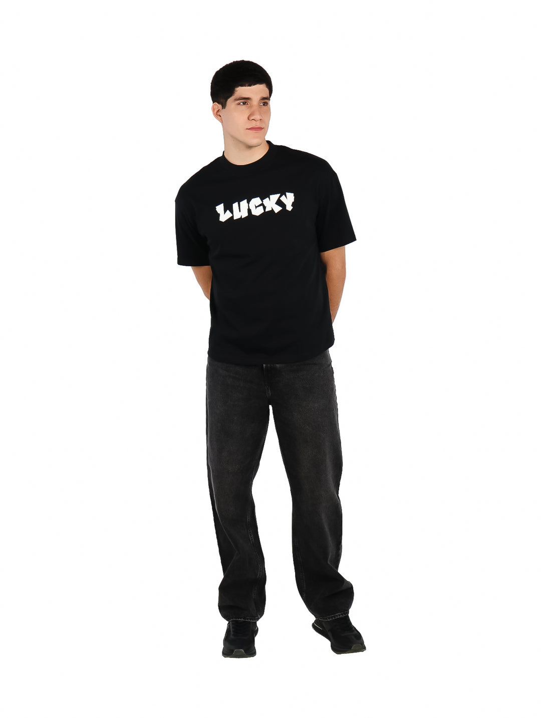 Playera Fimons Oversize Negro para Hombre