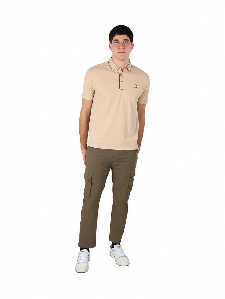 Playera Polo ATOK Color Kaki para Hombre