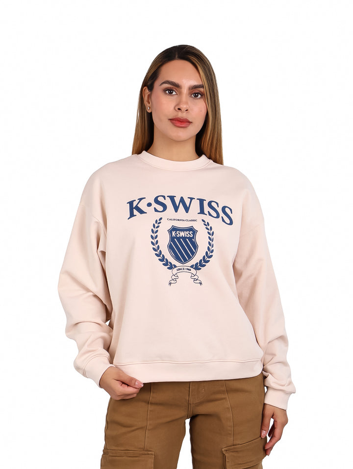Sudadera K-Swiss Shiara Beige para Mujer