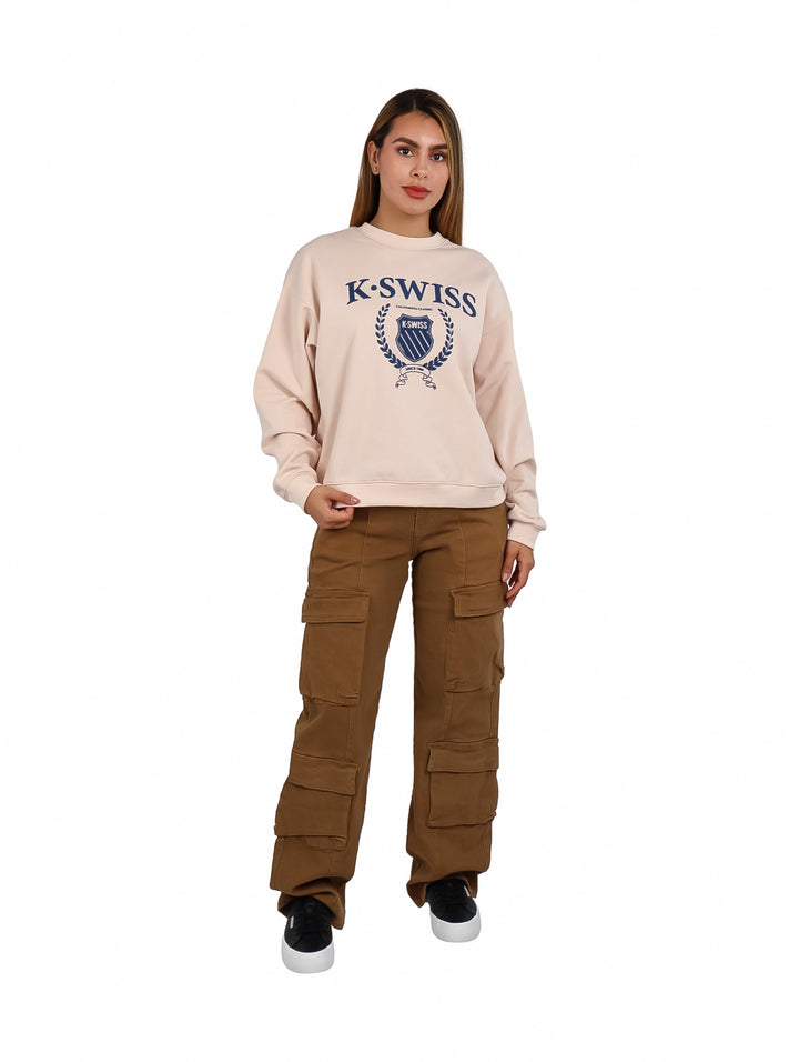 Sudadera K-Swiss Shiara Beige para Mujer
