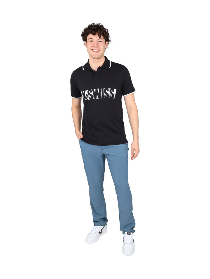 Playera Polo K-Swiss Negro para Hombre
