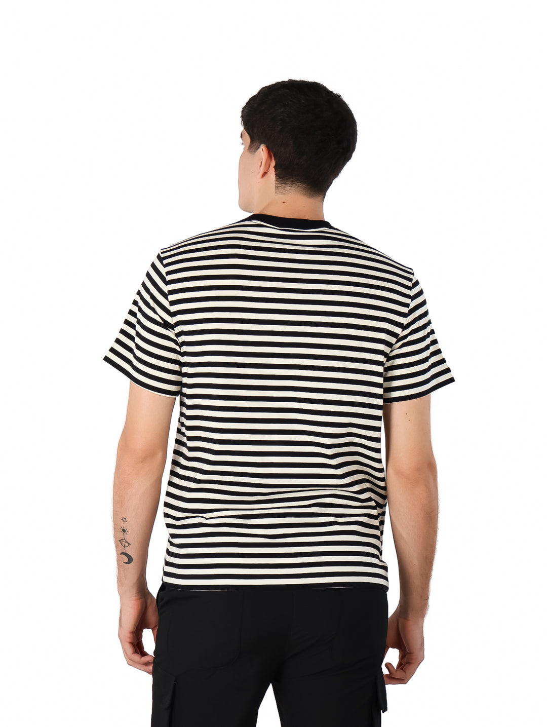 Playera Calvin Klein Negro con Rayas para Hombre