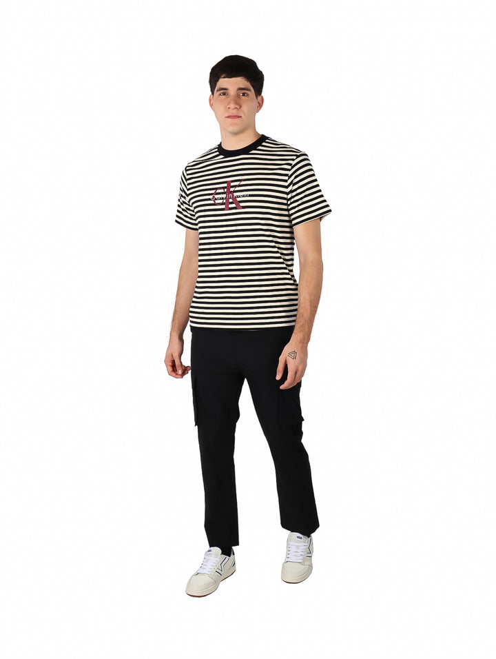Playera Calvin Klein Negro con Rayas para Hombre