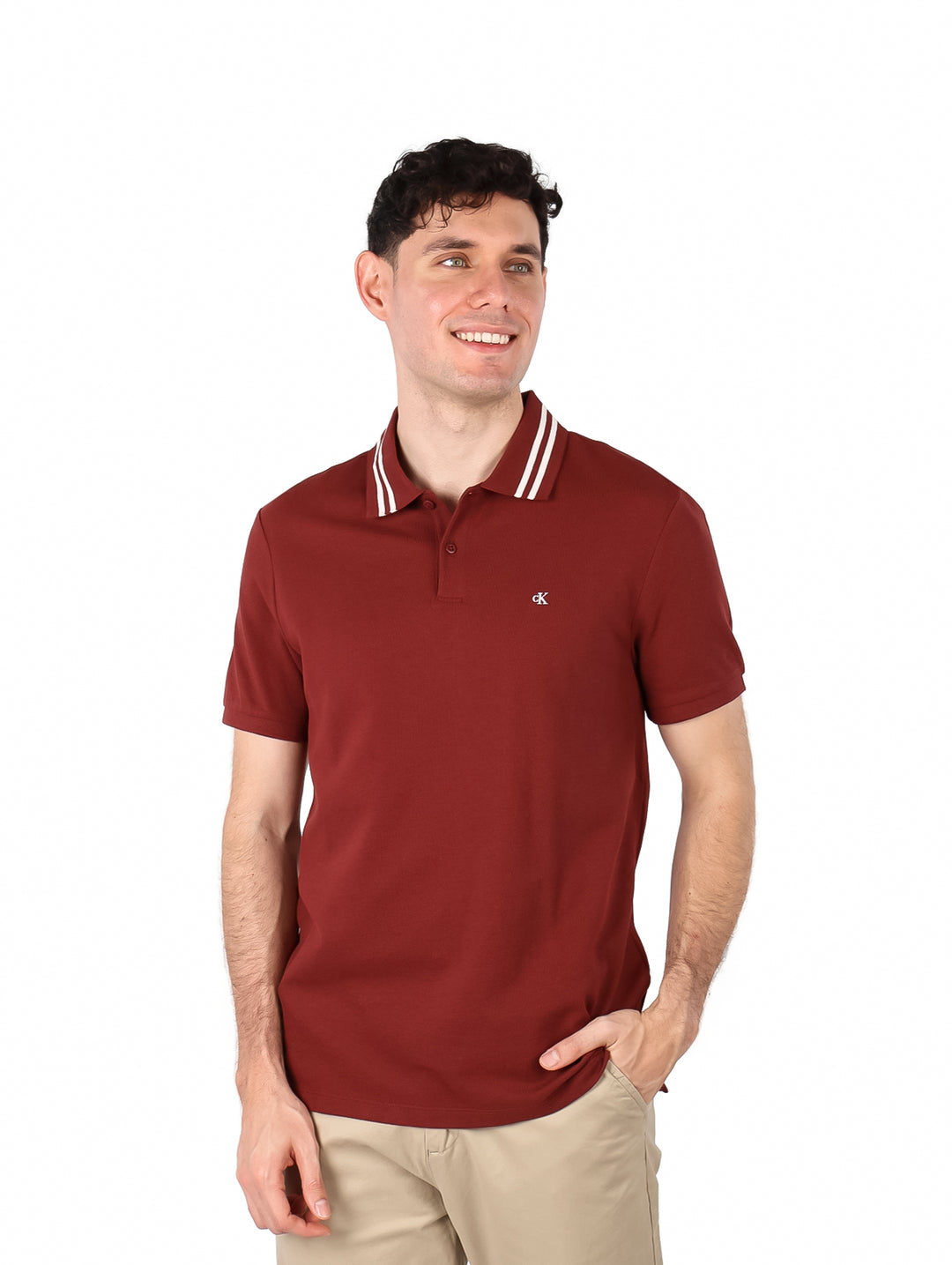 Playera Polo Calvin Klein Mocha Moment para Hombre