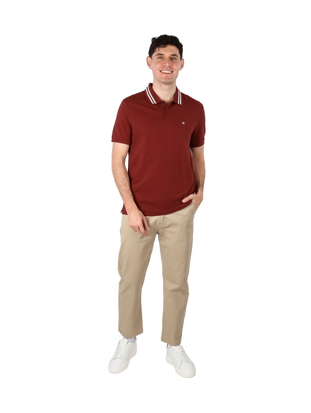 Playera Polo Calvin Klein Mocha Moment para Hombre