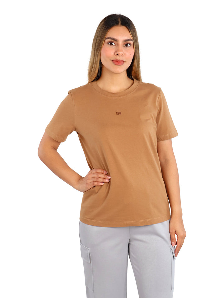 Playera Tommy Hilfiger Color Café para Mujer