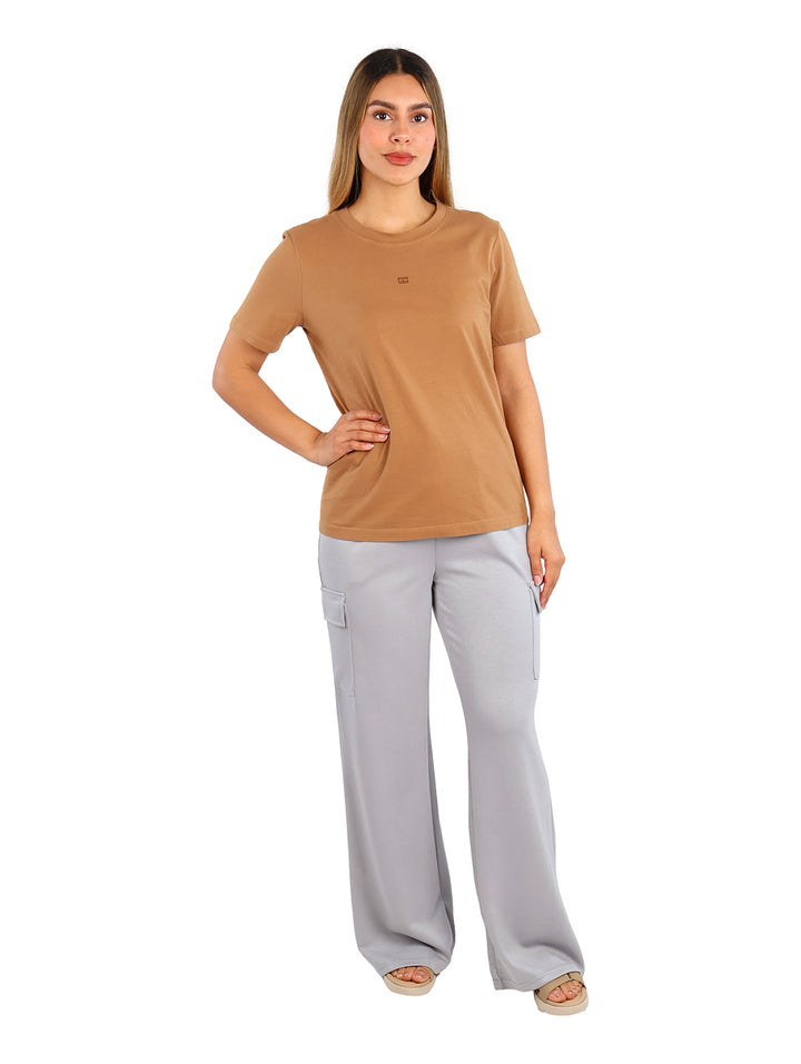 Playera Tommy Hilfiger Color Café para Mujer