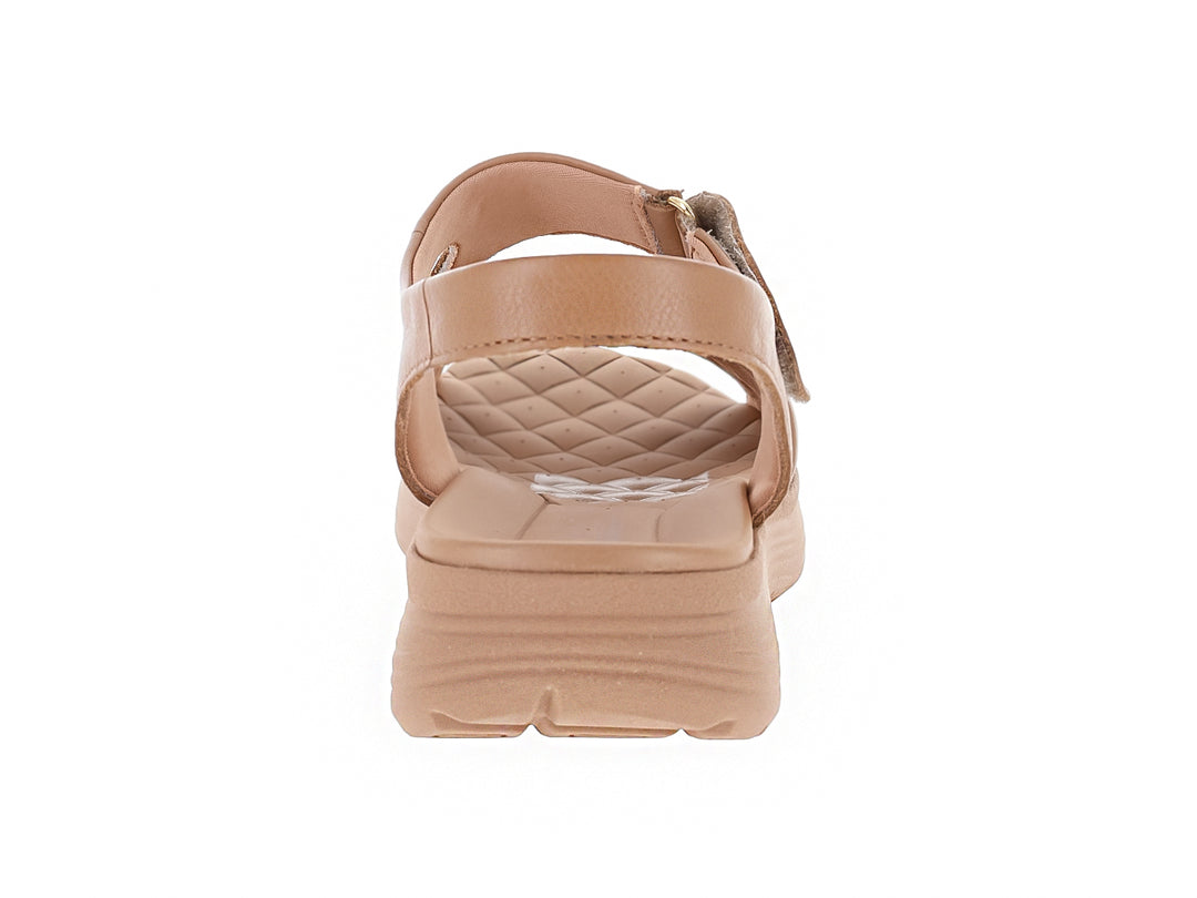 Sandalias de confort Ramarim color marrón claro con plataforma y correas ajustables.