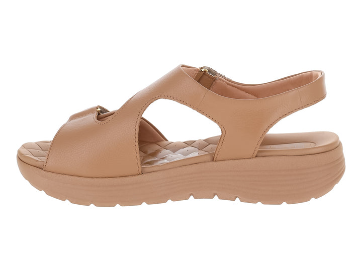Sandalias de confort Ramarim color marrón claro con plataforma y correas ajustables.