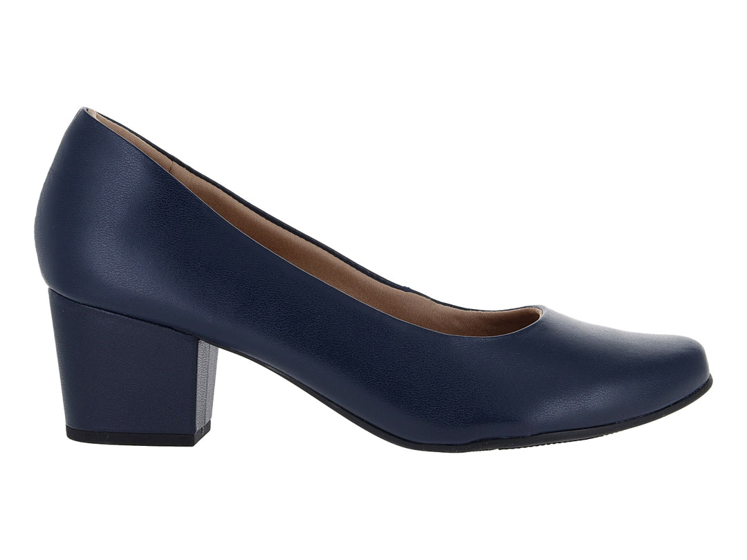 Zapato de tacón cuadrado color azul marino para Mujer de la marca Usaflex.