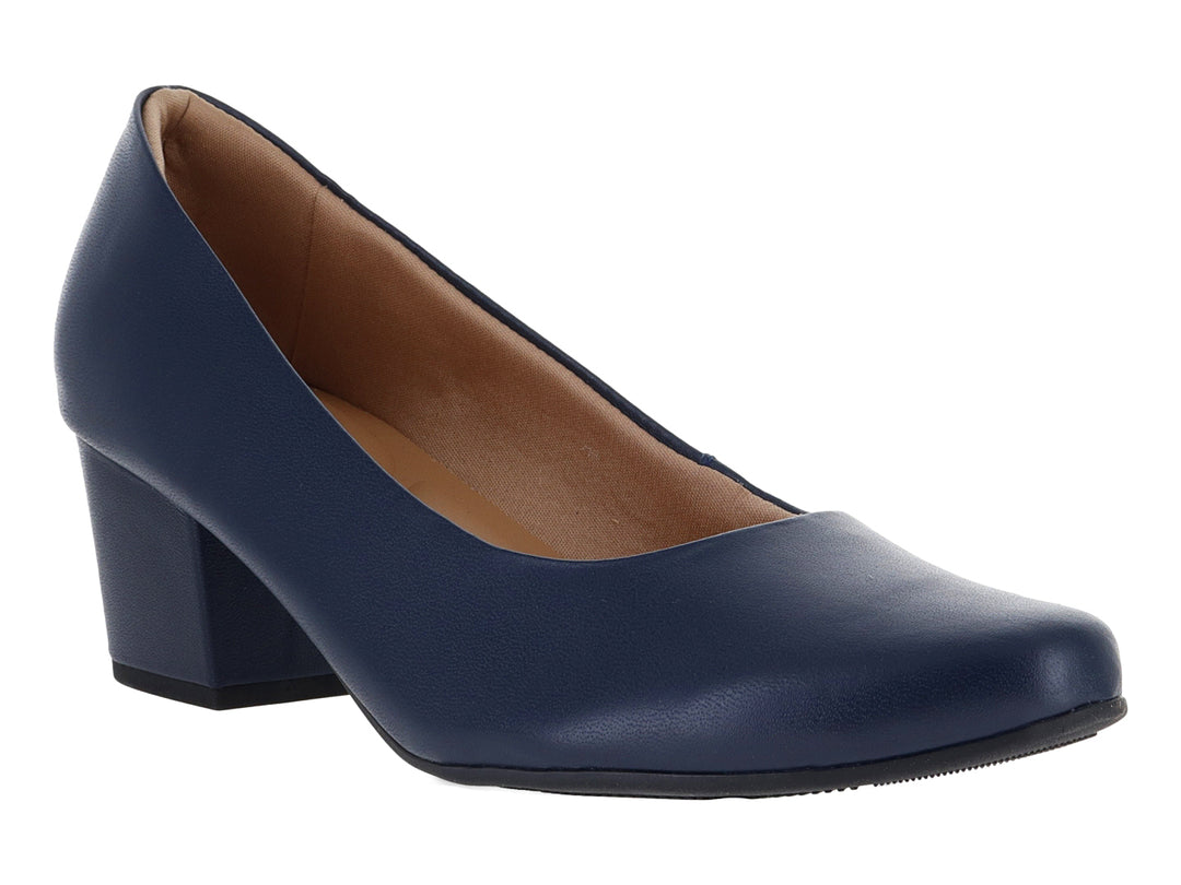Zapato de tacón cuadrado color azul marino para Mujer de la marca Usaflex.