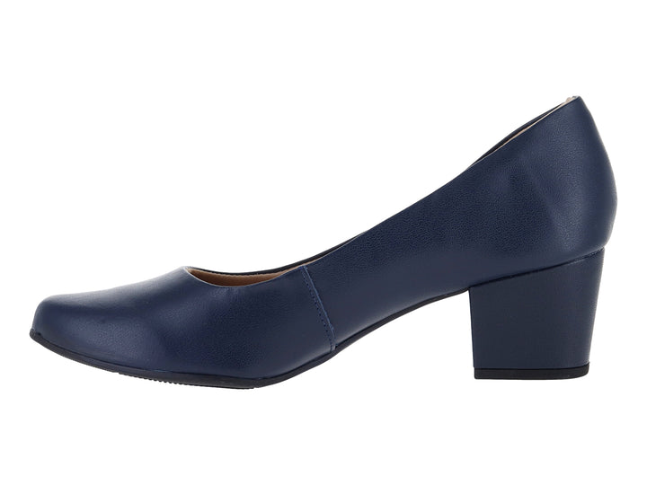 Zapato de tacón cuadrado color azul marino para Mujer de la marca Usaflex.